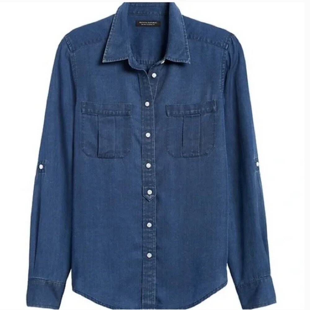 Banana Republic Petite Dillon Classic-Fit TENCEL™ Utility Shirt